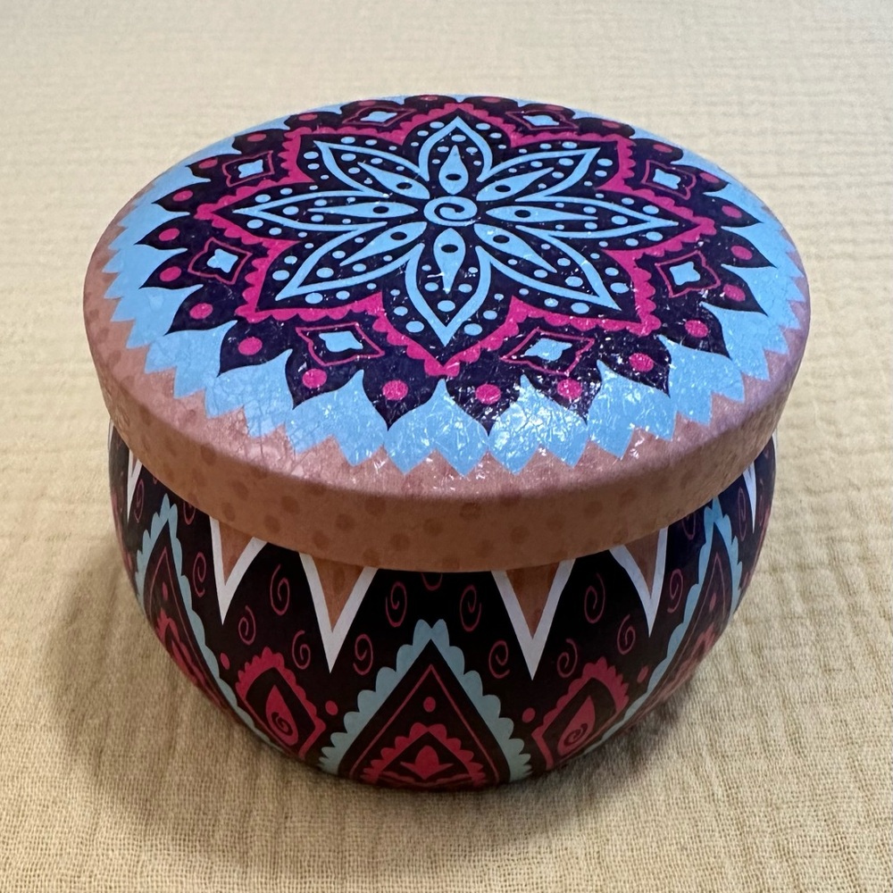 Colorful Mandala Decorative Candle Can